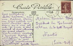 Vintage Postcard Antibes Headlight the port and the Strong one Squares sinned sinning Bateaux