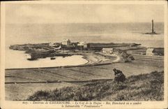 CPA Phare Environs de Cherbourg Le Cap de la Hague Raz Blanchard ou a sombre le submersible Vendermiaire