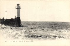 CPA Phare Le Havre Effet de vagues
