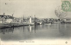 CPA Phare Cannes Vue de la jetee Bateau
