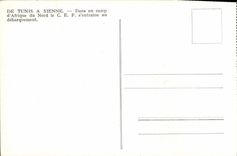 Modern Postcard Militaria Of Tunis has His In a camp of North Africa the CEF is involved with the unloading