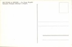 Modern Postcard Militaria Of Tunis has His French the Expedtionnaire Body unloads has Naples CEF Red Cross