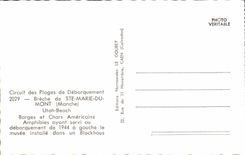 CPM Militaria Breche de Ste Marie du Mont Manche Utah Beach Barges et chars americains Amphibies Blockhaus