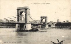 CPA Pont suspendu Avignon