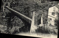 Vintage Postcard Suspended bridge of Blackbird