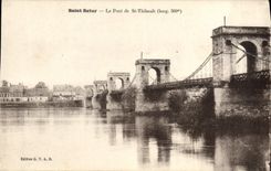 Vintage Postcard Bridge of St Thibault Satur Saint
