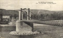CPA Pont suspendu St Vallier
