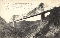 Vintage Postcard Pont Fontpedreouse Pont Gisclar Ligne of the electric way iron of Villefranche has Bourg Madam