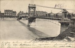 Vintage Postcard Bridge Lyon Footbridge of the High school
