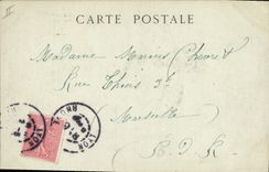 Vintage Postcard Bridge Lyon Footbridge of the High school