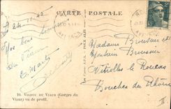 Vintage Postcard Bridge Viaduct of Viaur Throats of Viaur seen of profile