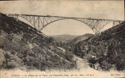 Vintage Postcard Tanus Bridge the viaduct on Viaur Overall picture