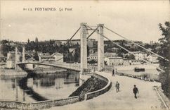 Vintage Postcard Bridge Fountains