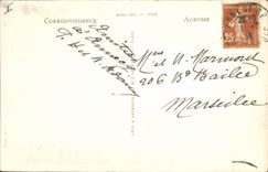 Vintage Postcard Suspended bridge on Ruail