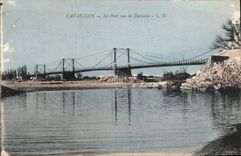 Vintage Postcard Bridge on the Cavaillon Durance