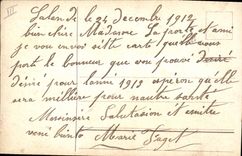 CPA Fantaisie Fleurs Noel Ange Ane Mule 