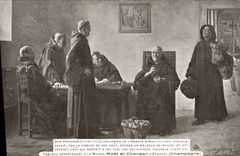 CPA Folklore Vin Vendange Champagne Dom Perignon Cellerier de l'abbaye d'Hautvillers Aveugle