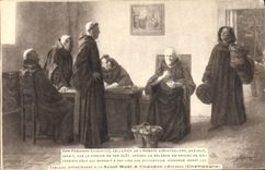 CPA Folklore Vin Vendange Champagne Dom Perignon Cellerier de l'abbaye d'Hautvillers Aveugle