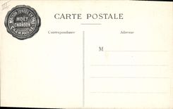 Postal Folclore Vino Vendimia Champaña Moet & Chandon 1.o Napoleón que visita las bodegas de Moet & Chandon