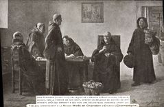 CPA Folklore Vin Vendange Champagne Dom Perignon Cellerier de l'abbaye d'Hautvillers Aveugle