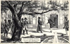 CPA Folklore Vin Vendange Champagne Moet & Chandon Epernay Napoleon 1er rend visite a Moet Maire d'Epernay