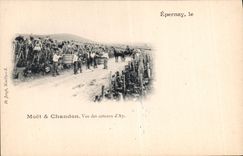 CPA Folklore Vin Vendange Champagne Moet & Chandon Epernay Vue des coteaux d'Ay