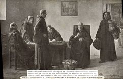 CPA Folklore Vin Vendange Champagne Dom Perignon Cellerier de l'abbaye d'Hautvillers Aveugle