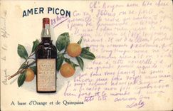 CPA Publicite Amer Picon A base d'orange et de Quinquina