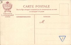 Vintage Postcard Publicity Lombart Chocolate the house of cards Children