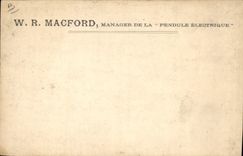 CPA Publicite Macford Pendule electrique de l'ingenieur Macford