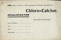CPA Publicite Laboratoires Chloro Calcion Rue des Bernardins Paris 5eme