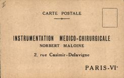 CPA Publicite Instrumentation Medico Chrirurgicale Norbert Maloine Rue Casimir Delavigne Paris 6eme