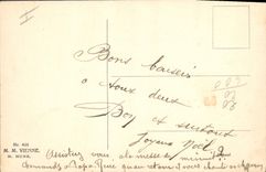 Vintage Postcard Fantasy Illustrator Child Dog Dogs Christmas