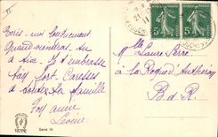 Vintage Postcard Fantasy Illustrator Child wife Swing