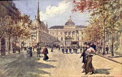 Vintage Postcard Fantasy Illustrator Stein Paris Law courts