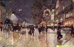 Vintage Postcard Fantasy Illustrator Stein Paris Montmartre Boulevard