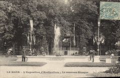 Vintage Postcard Le Mans Flowers the explosition of horticulture the new kiosk