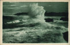 CPA Phare Biarritz Grosse mer