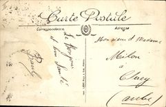 Vintage Postcard Headlight of Desirade Departure of a mail Marseilles Boat