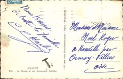 Vintage Postcard Biarritz the Headlight and new gardens