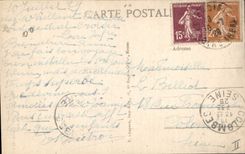 Vintage Postcard Headlight Croisic the headlight Boat