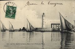 CPA Phare Cette Retour de la peche aux thons Bateaux