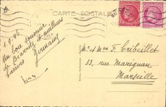 Vintage Postcard Biarritz Points St Martin and the Headlight
