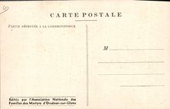CPM Militaria Oradour sur Glane On essaie d'identifier les cadavres