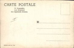 CPM Militaria 11 Novembre Les drapeaux des regiments dissous