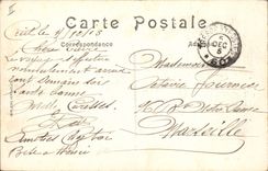 Vintage Postcard Creil Bridge the new iron bridge seen of downstream