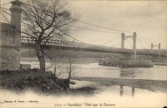 Vintage Postcard Bridge on the Manosque Durance