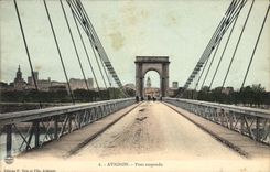 CPA Pont suspendu Avignon
