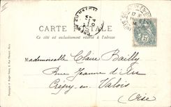 Postal Órgano Gournay Interior de la iglesia Santo Hildevert