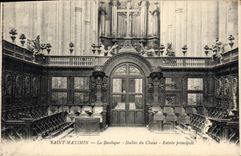 CPA Orgue Saint Maximin La basilique Stalles du choeur Entree principale